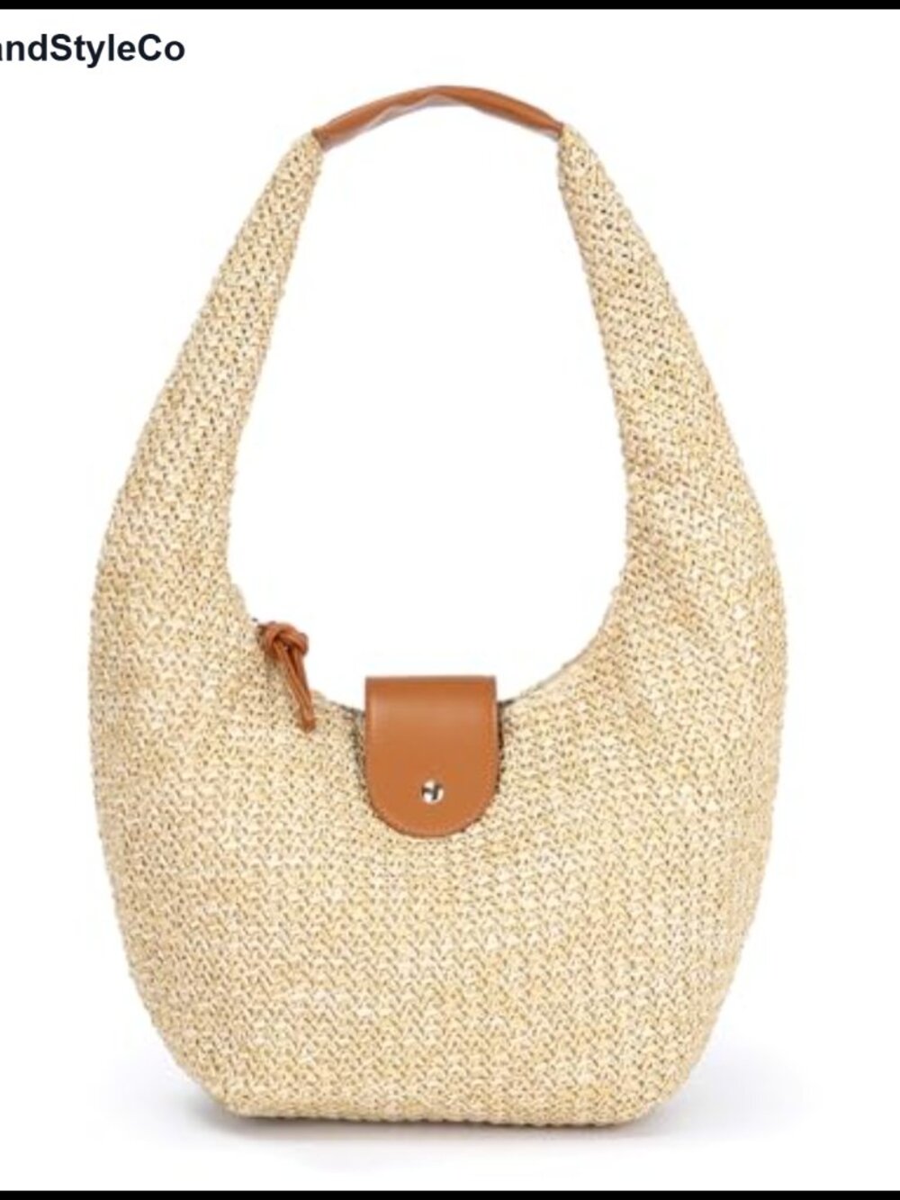 Herald Straw Woven Hobo Shoulder Bag Top Handle Handbag for Women
